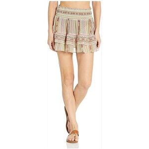 Ramy Brook Women's Carlo Embellished Pink Mini Skirt Large MINT FAST SHIPPING